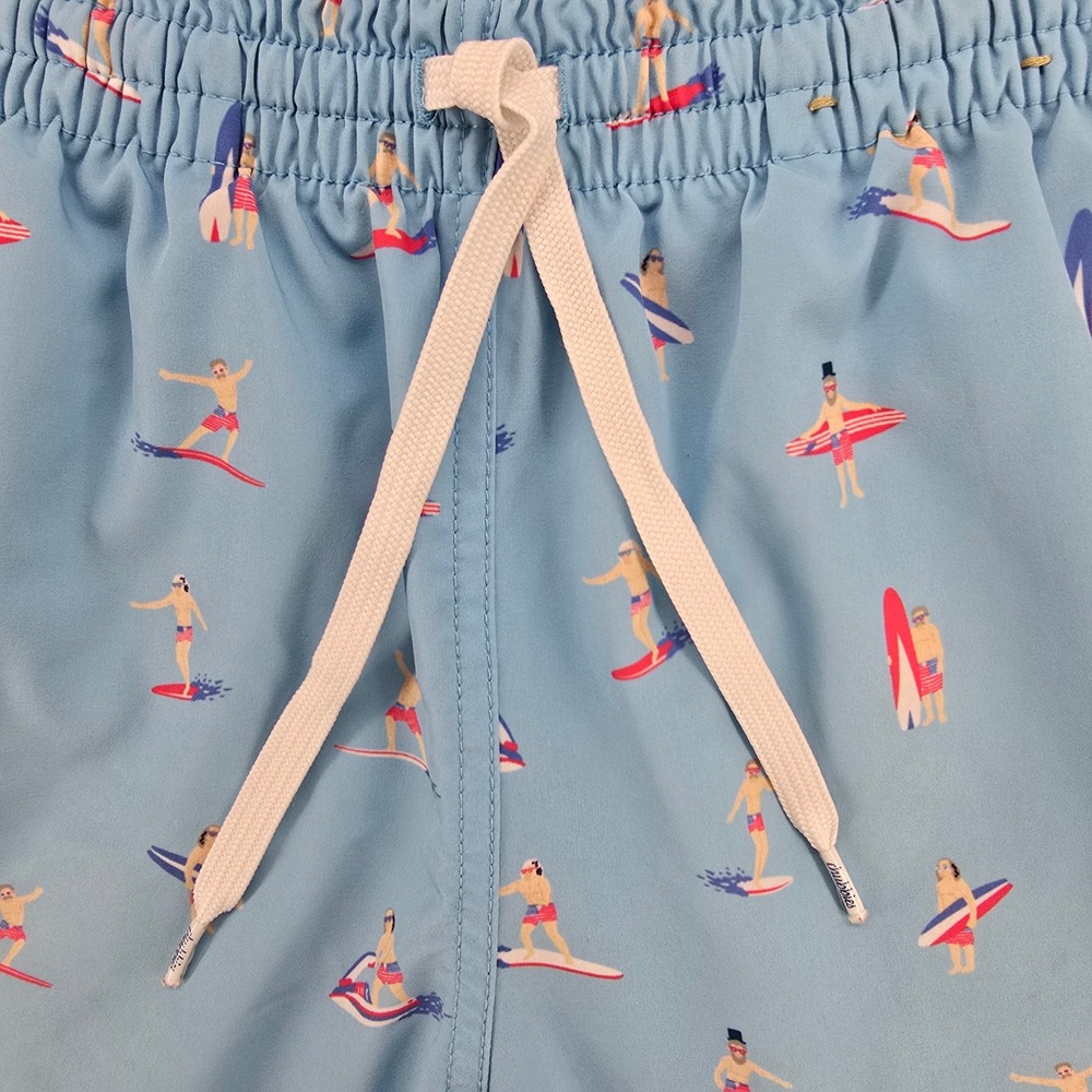 Chubbies‎ Swim Trunks Small Mens Blue Surfboard Print Elastic Waist - Picture 3 of 14